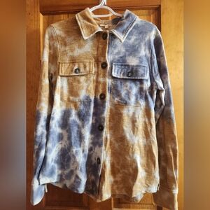 NWT Mystree Tie-dyed Sweatshirt Shacket - Size L